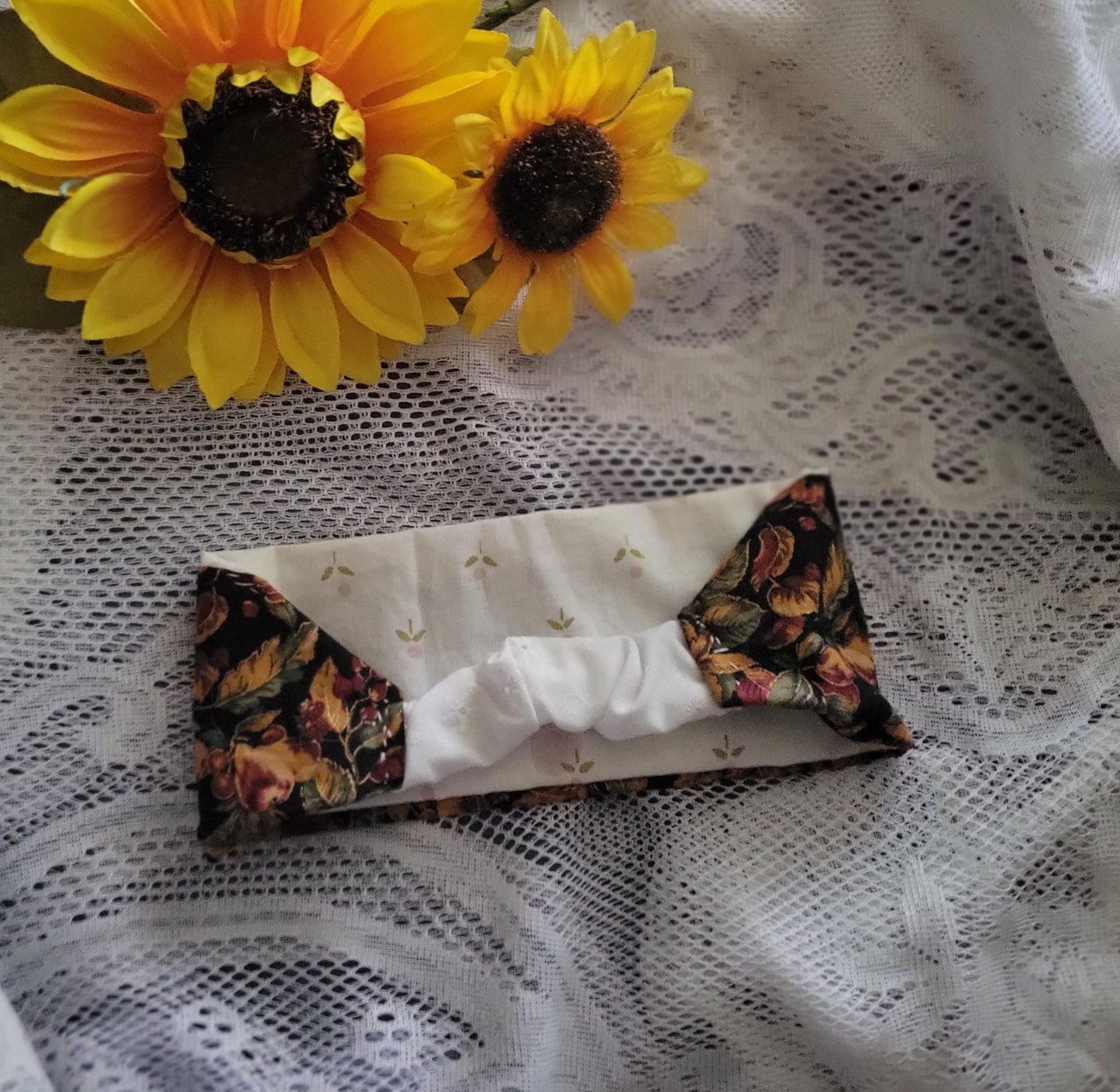 Headband | Reversible Boho Vintage Turban Headband: Vintage Fall Style Hair Accessory