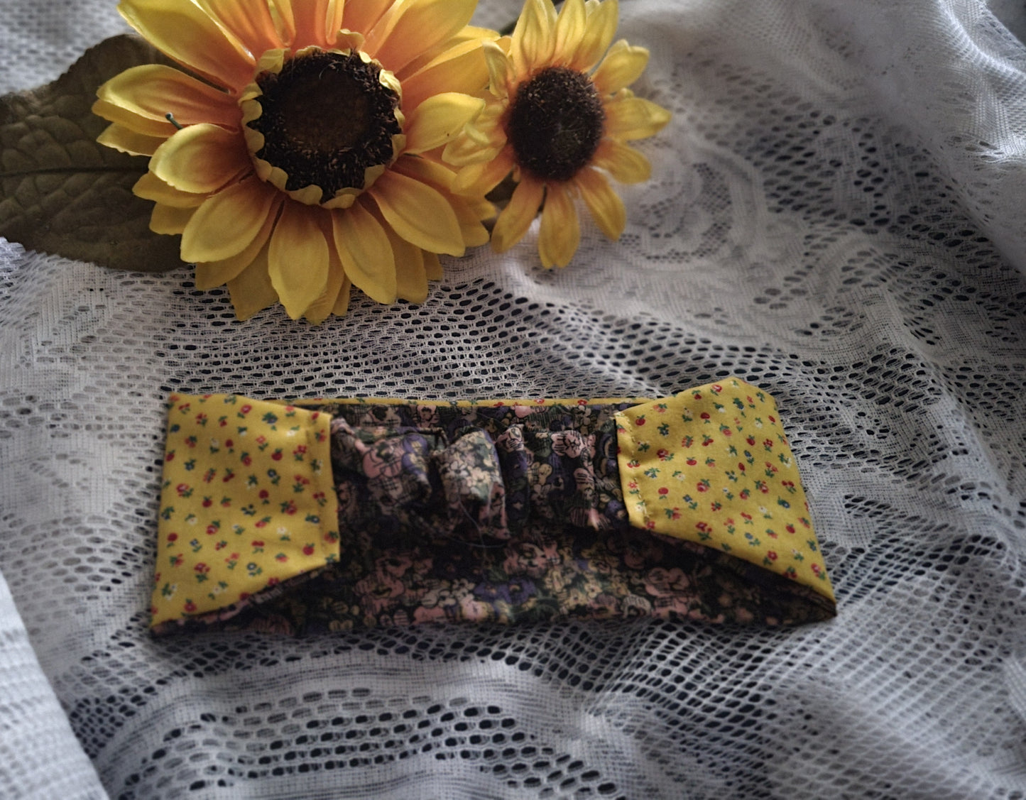 Headband | Reversible Floral Turban Headband | Handmade Boho Cotton Hair Accessory