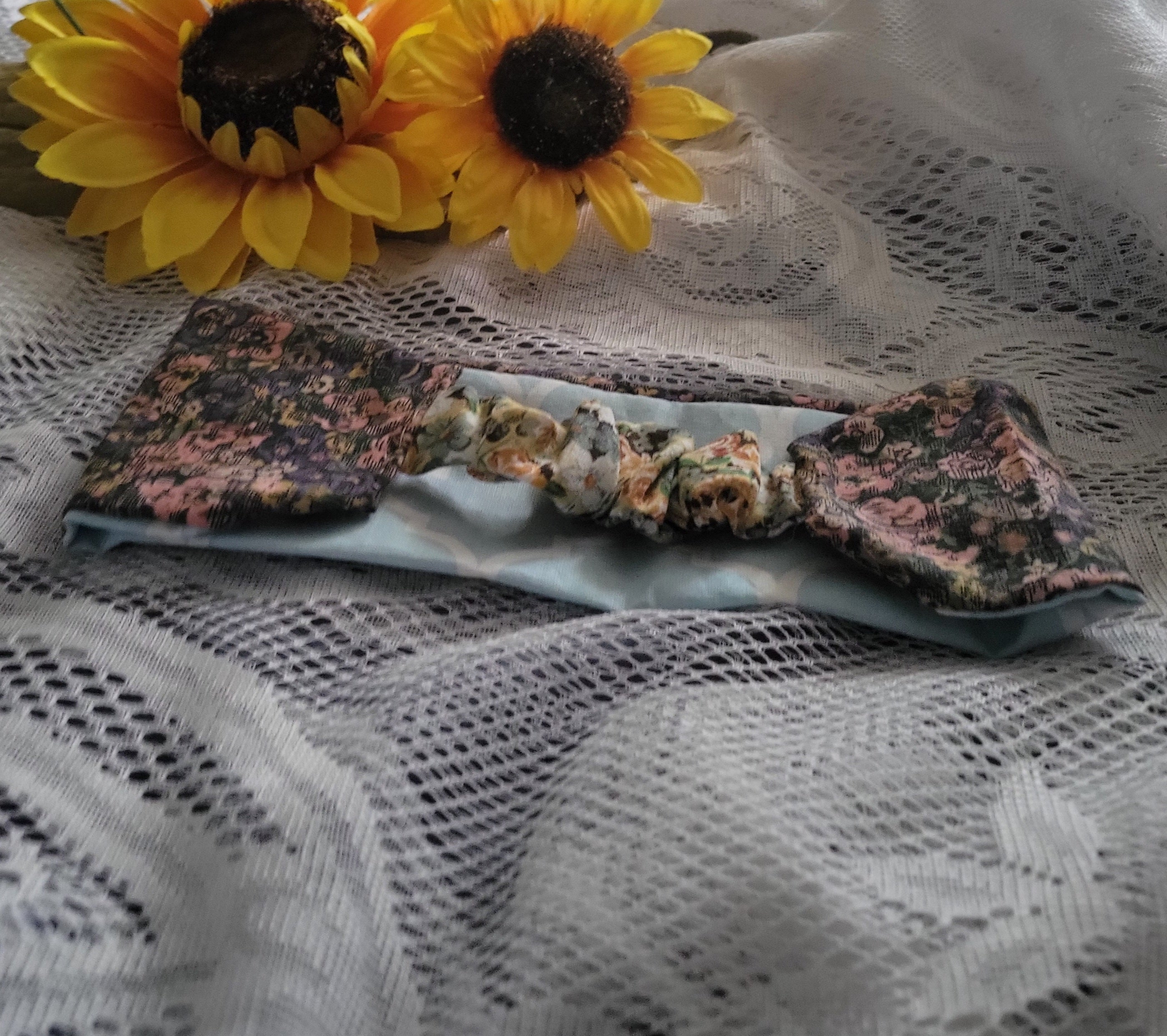 Reversible Floral Turban Headband: Handmade Boho Cotton Hair Accessory