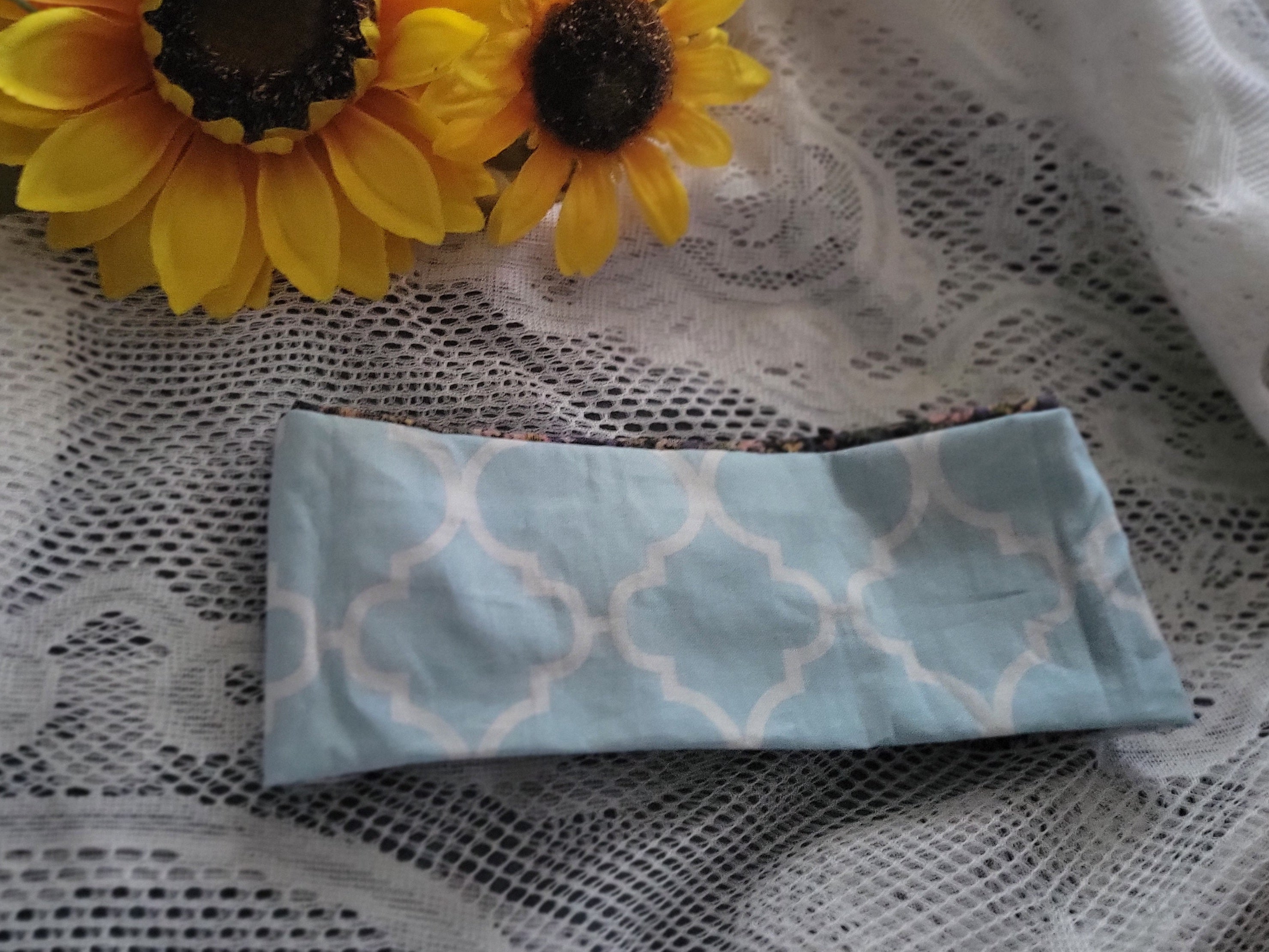 Reversible Floral Turban Headband: Handmade Boho Cotton Hair Accessory