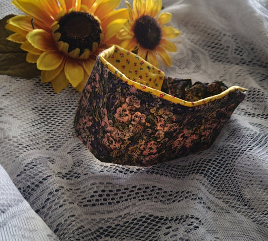 Reversible Floral Turban Headband: Handmade Boho Cotton Hair Accessory
