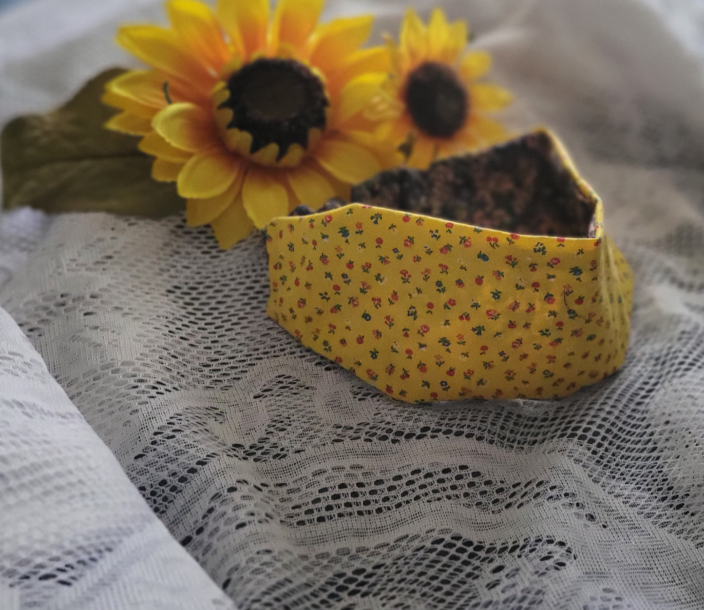 Headband | Reversible Floral Turban Headband | Handmade Boho Cotton Hair Accessory