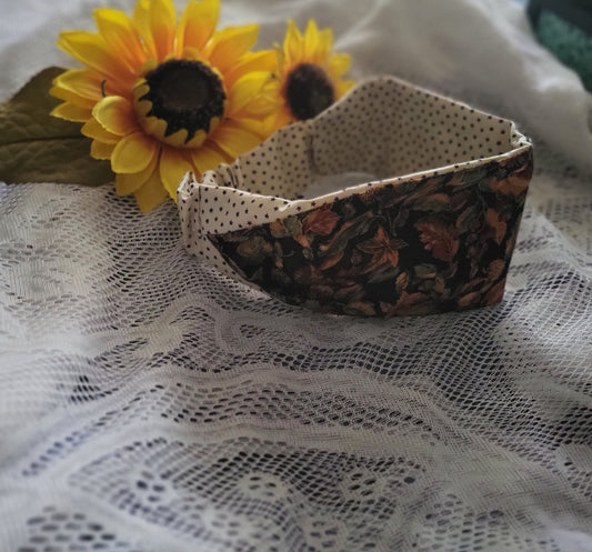 Reversible Floral Turban Headband: Handmade Boho Cotton Hair Accessory