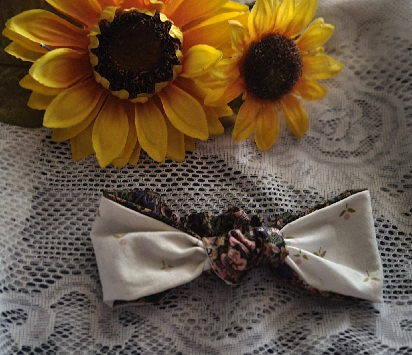 Headband | Reversible Vintage Knotted Turban Headband|  Handmade Boho Floral Hair Accessory