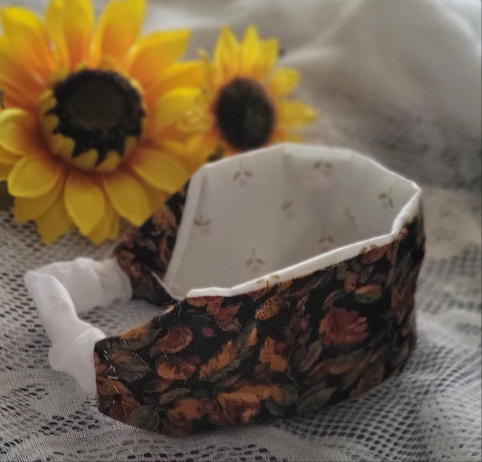 Boho Vintage Reversible Turban Headband: Vintage Fall Style Hair Accessory