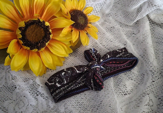 Headband | Boho Turban Infinity Stretchy Headband | Handmade Bow Hair Accessory