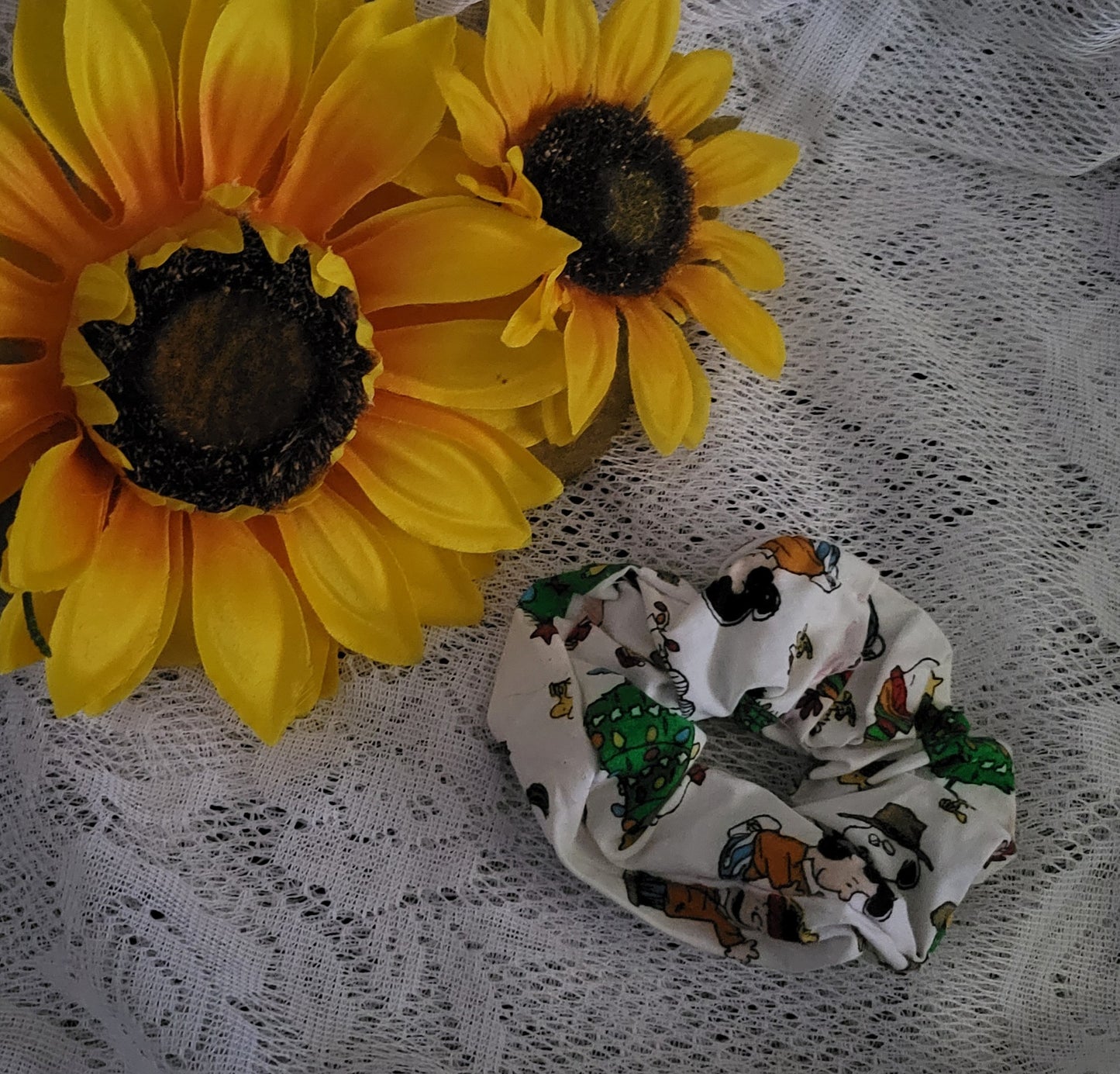 Scrunchy Set | Handmade Charlie Brown Christmas Theme Hair Tie Set